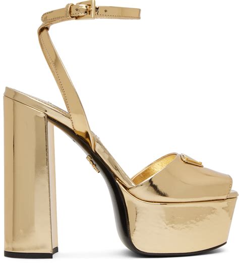 prada gold heeks|prada black high heels.